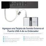 StarTech.com Tarjeta de Sonido 7.1 USB Externa, Adaptador con puerto SPDIF para Audio Digital Óptico, SKU ICUSBAUDIO7D