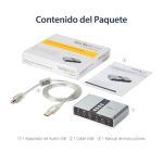 StarTech.com Tarjeta de Sonido 7.1 USB Externa, Adaptador con puerto SPDIF para Audio Digital Óptico, SKU ICUSBAUDIO7D