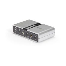 StarTech.com Tarjeta de Sonido 7.1 USB Externa, Adaptador con puerto SPDIF para Audio Digital Óptico, SKU ICUSBAUDIO7D