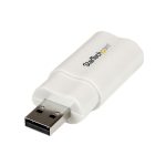StarTech.com Tarjeta de Sonido Estéreo USB Externa Adaptador Conversor modelo ICUSBAUDIO, color blanco