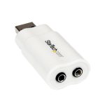 StarTech.com Tarjeta de Sonido Estéreo USB Externa Adaptador Conversor modelo ICUSBAUDIO, color blanco