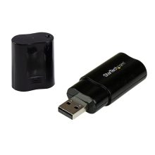 StarTech.com Tarjeta de Sonido Estéreo USB Externa Adaptador Conversor - Color Negro, SKU: ICUSBAUDIOB