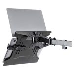 Imagen de la Bandeja VESA ajustable StarTech.com para ordenador portátil, soporta hasta 4,5kg, con perforaciones VESA 75x75 y 100x100 y ventilación. SKU: LAPTOP-ARM-TRAY