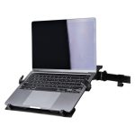 Imagen de la Bandeja VESA ajustable StarTech.com para ordenador portátil, soporta hasta 4,5kg, con perforaciones VESA 75x75 y 100x100 y ventilación. SKU: LAPTOP-ARM-TRAY