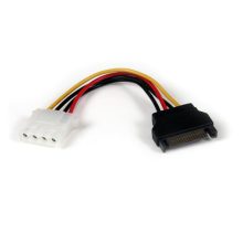 Cable de alimentación de 15cm de StarTech.com, adaptador de Molex LP4 a conector SATA, hembra a macho. SKU: LP4SATAFM6IN