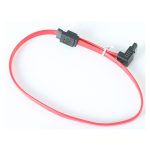 Cable StarTech.com SATA acodado a la derecha de 45 cm con pestillos, modelo LSATA18RA1. Ideal para conexiones en ángulo y transferencias de 6Gbps.