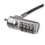 StarTech.com cable de seguridad para ordenador portátil con bisagra giratoria y candado de combinación de 4 dígitos, SKU LTLOCK4D