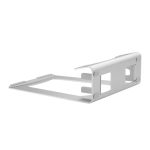 Soporte para portátil StarTech.com elevador y ergonómico de aluminio plateado, SKU LTSTND2IN1, adecuado como base elevadora o soporte vertical para escritorio de oficina.