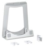 Soporte para portátil StarTech.com elevador y ergonómico de aluminio plateado, SKU LTSTND2IN1, adecuado como base elevadora o soporte vertical para escritorio de oficina.