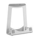 Soporte para portátil StarTech.com elevador y ergonómico de aluminio plateado, SKU LTSTND2IN1, adecuado como base elevadora o soporte vertical para escritorio de oficina.