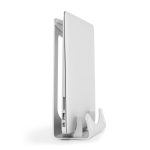 Soporte para portátil StarTech.com elevador y ergonómico de aluminio plateado, SKU LTSTND2IN1, adecuado como base elevadora o soporte vertical para escritorio de oficina.