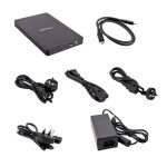 Imagen del producto StarTech.com Caja Thunderbolt 3 de 4 Bahías NVMe M.2 para SSD, con 1 Puerto de Vídeo DisplayPort, 2 Thunderbolt 3 a 40gbps y Fuente de Poder de 72W. SKU: M2E4BTB3.