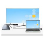 Imagen del producto StarTech.com Caja Thunderbolt 3 de 4 Bahías NVMe M.2 para SSD, con 1 Puerto de Vídeo DisplayPort, 2 Thunderbolt 3 a 40gbps y Fuente de Poder de 72W. SKU: M2E4BTB3.