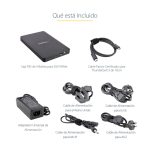 Imagen del producto StarTech.com Caja Thunderbolt 3 de 4 Bahías NVMe M.2 para SSD, con 1 Puerto de Vídeo DisplayPort, 2 Thunderbolt 3 a 40gbps y Fuente de Poder de 72W. SKU: M2E4BTB3.