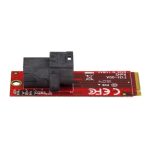StarTech.com Tarjeta Adaptador PCI Express U.2 SFF8643 a M.2 para SSD NVMe, SKU M2E4SFF8643. Conversor para SSD U.2 en formato tarjeta anfitrión.