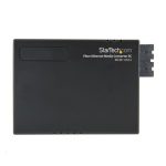 Imagen del conversor de medios StarTech, modelo MCM110SC2EU, que convierte Ethernet RJ45 a fibra óptica multimodo SC con alcance de 2 km.