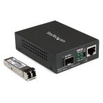 Imagen del StarTech.com Conversor Compacto de Medios Ethernet Gigabit a Fibra Multimodo LC, alcance de 550 metros, SKU MCM1110MMLC