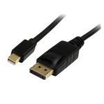 Imagen del cable de 1 metro Mini DisplayPort a DisplayPort 1.2 de StarTech.com. Soporta resolución 4K x 2K UHD. SKU: MDP2DPMM1M.