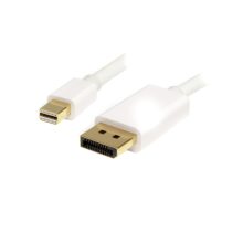 StarTech.com Cable de 1m Mini DisplayPort a DisplayPort 1.2 4K x 2K UHD, SKU MDP2DPMM1MW. Cable adaptador Mini DP a DP para monitor, color blanco.