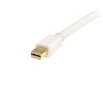 StarTech.com Cable de 1m Mini DisplayPort a DisplayPort 1.2 4K x 2K UHD, SKU MDP2DPMM1MW. Cable adaptador Mini DP a DP para monitor, color blanco.