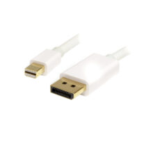 Imagen del cable adaptador StarTech.com Mini DisplayPort a DisplayPort de 3 metros, soporta resolución 4K x 2K UHD. SKU: MDP2DPMM3MW.
