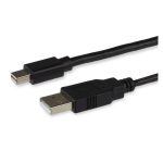 Adaptador StarTech.com de color negro que convierte Mini DisplayPort a DVI de Enlace Doble, modelo MDP2DVID2, alimentado por USB.