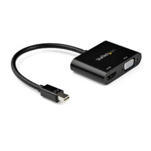 StarTech.com Adaptador Mini DisplayPort a HDMI o VGA, soporta 4K a 60Hz, modelo MDP2VGAHD20
