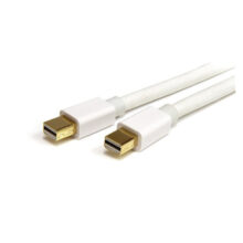 StarTech.com Cable de 3 metros Mini DisplayPort, soporta vídeo 4K x 2K Ultra HD, modelo MDPMM3MW, cableado para monitor Mini DP a Mini DP, macho, color blanco.