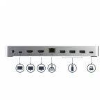 StarTech.com Docking Station USB-C, admite 2 monitores, proporciona 60W de potencia, puerto HDMI/DVI, USB 3.1 Gen 1 compatible con Thunderbolt 3, SKU MST30C2HHPDU