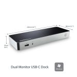StarTech.com Docking Station USB-C, admite 2 monitores, proporciona 60W de potencia, puerto HDMI/DVI, USB 3.1 Gen 1 compatible con Thunderbolt 3, SKU MST30C2HHPDU