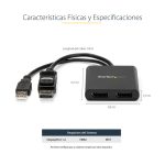 StarTech.com Hub MST de 2 Puertos DisplayPort 1.2, divisor splitter DP para 2 monitores 4K 30Hz, alimentado por USB, SKU MSTDP122DP