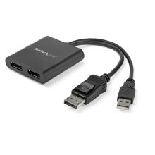 StarTech.com Hub MST de 2 Puertos DisplayPort 1.2, divisor splitter DP para 2 monitores 4K 30Hz, alimentado por USB, SKU MSTDP122DP