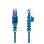 StarTech.com Cable Cat6 de 1,5m, delgado, con conectores RJ45 sin enganches, color azul, SKU N6PAT150CMBLS