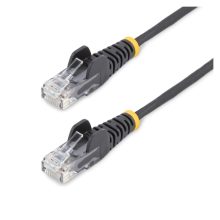 StarTech.com Cable Cat6 de 2,5m Delgado con Conectores RJ45 sin Enganches en color Negro, SKU N6PAT250CMBKS