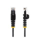 StarTech.com Cable Cat6 de 2,5m Delgado con Conectores RJ45 sin Enganches en color Negro, SKU N6PAT250CMBKS