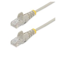 StarTech.com cable Cat6 de 2,5 metros, delgado, con conectores RJ45 sin enganches, en color gris, SKU N6PAT250CMGRS