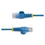 StarTech.com Cable Cat6 de 3 metros, delgado, con conectores RJ45 sin enganches, color azul, SKU N6PAT300CMBLS