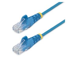 Cable Cat6 de 50 cm azul delgado de StarTech.com con conectores RJ45 sin enganches, SKU N6PAT50CMBLS