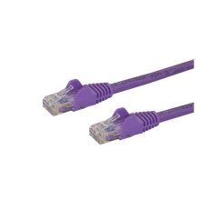 Cable de Red StarTech.com de 1 metro, color púrpura, categoría 6 UTP Ethernet Gigabit RJ45 sin enganches. SKU: N6PATC1MPL