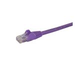 Cable de Red StarTech.com de 1 metro, color púrpura, categoría 6 UTP Ethernet Gigabit RJ45 sin enganches. SKU: N6PATC1MPL