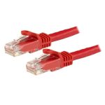 StarTech.com Cable de Red Ethernet Cat6 Snagless de 3 metros en color rojo, modelo N6PATC3MRD. Ideal para conexiones de red rápidas y fiables.