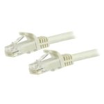 Cable de red Ethernet StarTech.com Cat6 Snagless de 3 metros en color blanco con conectores RJ45 UTP. SKU: N6PATC3MWH