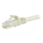 Cable de red Ethernet StarTech.com Cat6 Snagless de 3 metros en color blanco con conectores RJ45 UTP. SKU: N6PATC3MWH