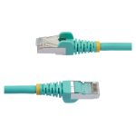 Cable de 5m StarTech.com Ethernet CAT6a aguamarina, LSZH, 10GbE, 500MHz, PoE++ de 100W, Snagless sin Pestillo, RJ-45, SKU NLAQ-5M-CAT6A-PATCH