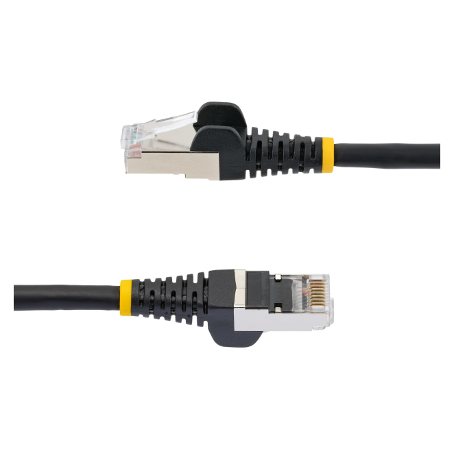 StarTech.com Cable de 7,5m de Red Ethernet CAT6a - Negro - Low Smoke Zero Halogen (LSZH) - 10GbE - 500MHz - PoE++ de 100W - Snagless sin Pestillo - RJ-45 - Cable de Red S/FTP 2 StarTech.com Ethernet cable con conectores sin pestillo