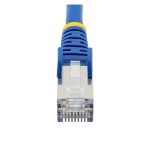 Cable de red Ethernet CAT6a de 1m StarTech.com en color azul, LSZH, 10GbE, 500MHz, PoE++ de 100W, Snagless sin pestillo. SKU: NLBL-1M-CAT6A-PATCH