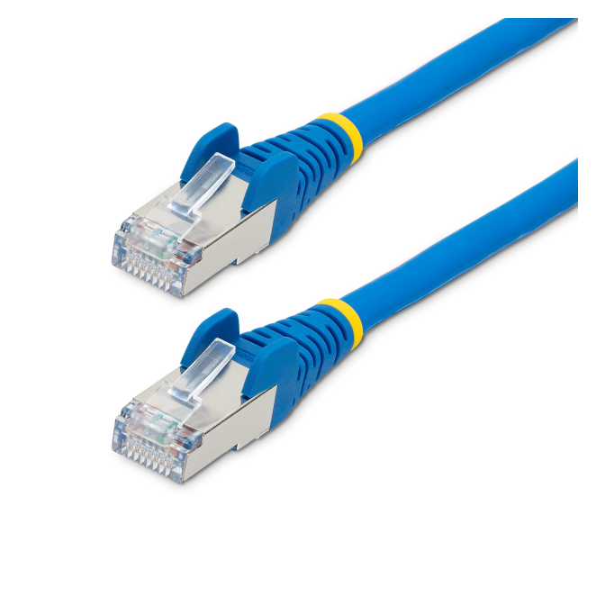 StarTech.com cable Ethernet CAT6a azul de 5m LSZH y PoE++ StarTech.com cable de red Ethernet CAT6a de 5 metros, color azul, bajo humo cero halógeno (LSZH), capacidad 10GbE, 500MHz, PoE++ de 100W, con conectores RJ-45, SKU NLBL-5M-CAT6A-PATCH
