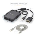 StarTech.com consola KVM con carcasa resistente, conexión de ordenador portátil a servidor, modelo NOTECONS02X.