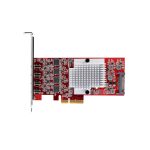 Imagen de la tarjeta PCIe USB-C StarTech.com de 4 puertos, tipo C, USB 3.2 10Gb, SKU P10Q4C-USB-CARD