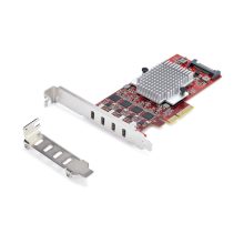 Imagen de la tarjeta PCIe USB-C StarTech.com de 4 puertos, tipo C, USB 3.2 10Gb, SKU P10Q4C-USB-CARD